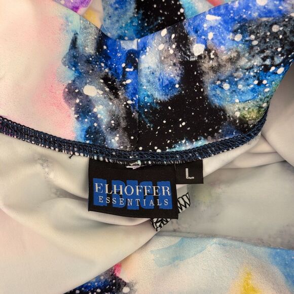 Elhoffer Wrap Dress Womens Large Essentials Nebula Dreams Space Galaxy Retired - Picture 3 of 12